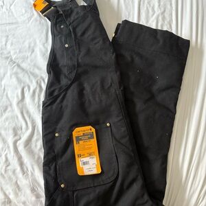 Carhartt Men's Loose Fit Firm Duck Insulated Bib Overalls